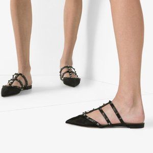 VALENTINO GARAVANI Rockstud pointed flat pumps